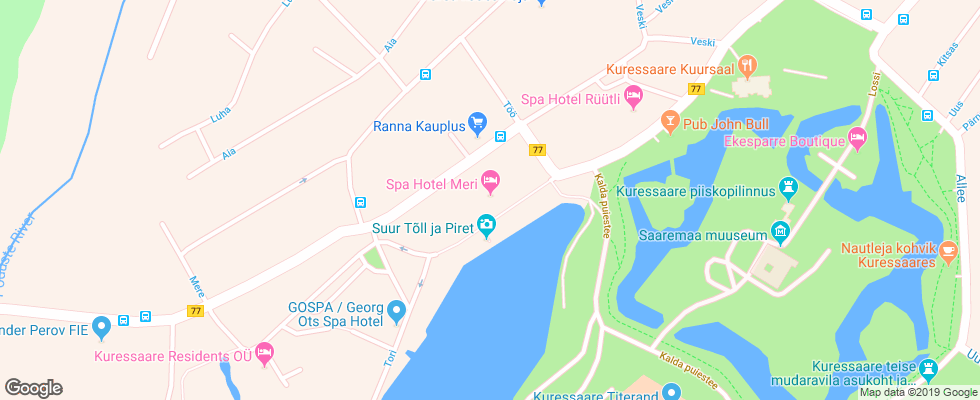 Отель Meri Spa Hotel на карте Эстонии