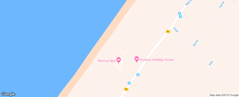 Отель Noorus Spa Hotel на карте Эстонии