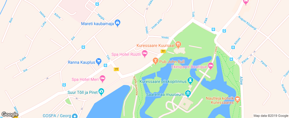 Отель Ruutli Spa на карте Эстонии