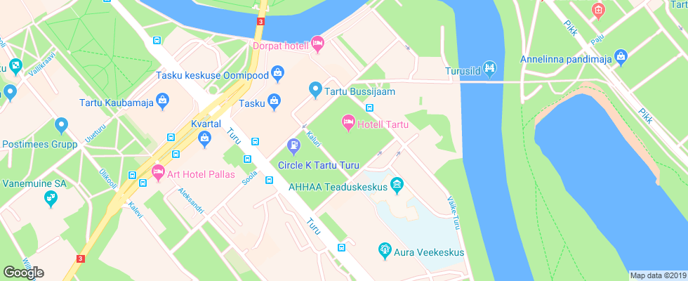 Отель Tartu на карте Эстонии