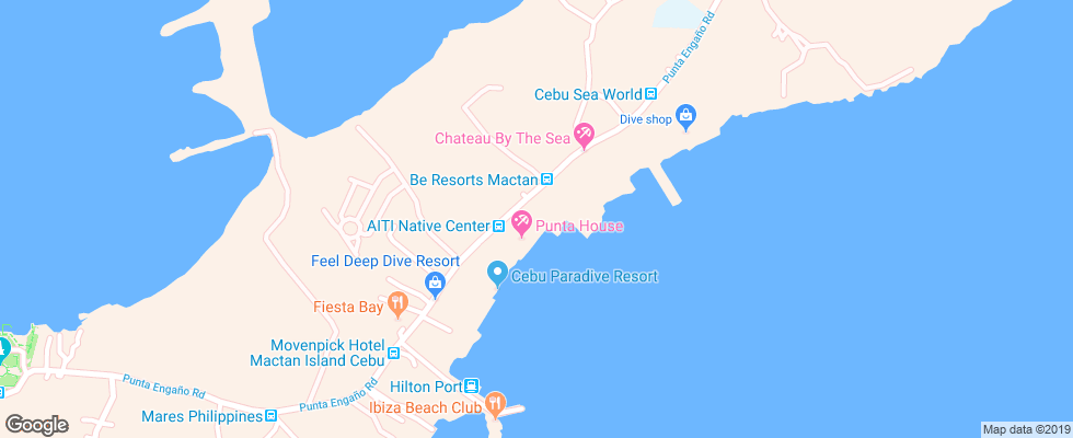 Отель Abaca Boutique Resort на карте Филиппин