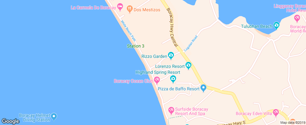 Отель Alla Luna Rossa Beach Hotel на карте Филиппин