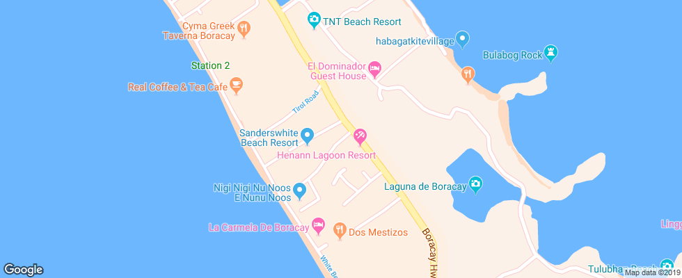 Отель Alliyahs Beach Resort на карте Филиппин