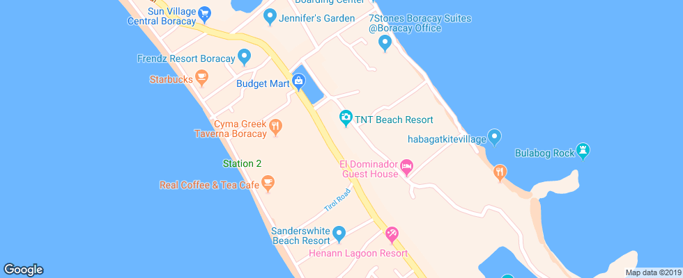 Отель Altabriza Resort Boracay на карте Филиппин