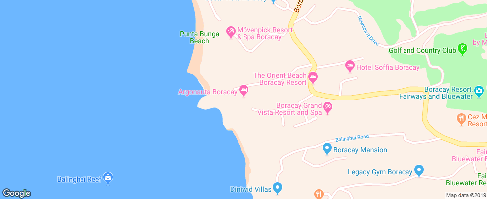 Отель Argonauta Boracay на карте Филиппин