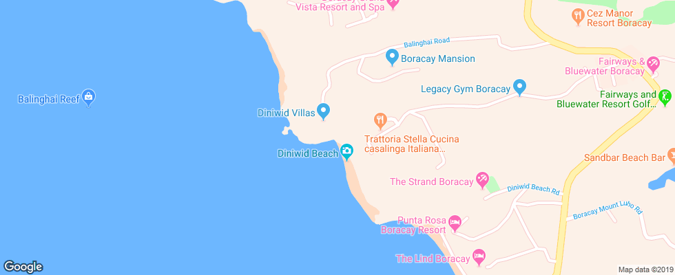 Отель Artista Beach Villas на карте Филиппин