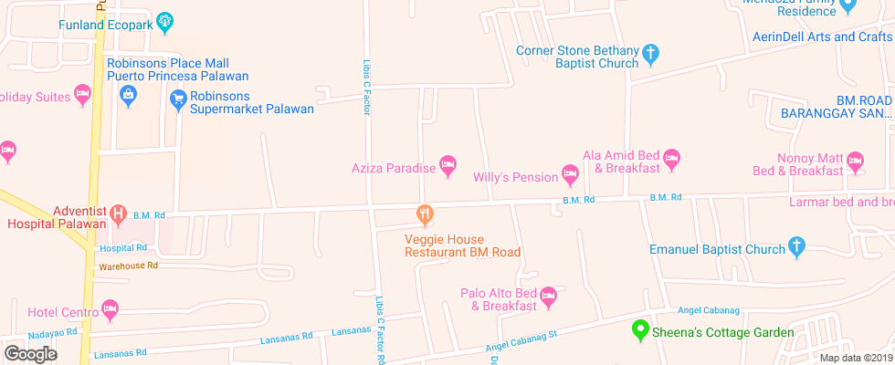 Отель Aziza Paradise на карте Филиппин