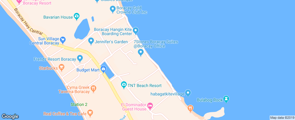 Отель Banana Bay Boracay на карте Филиппин