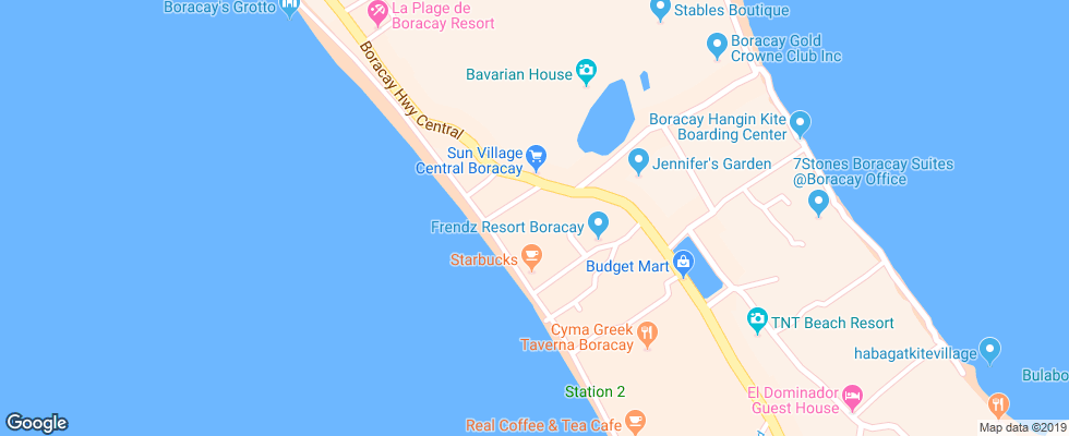 Отель Bans Beach Resort на карте Филиппин