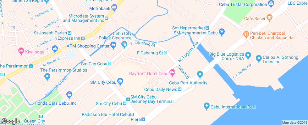 Отель Bayfront Hotel Cebu на карте Филиппин
