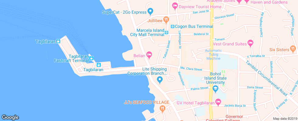 Отель Belian Hotel на карте Филиппин