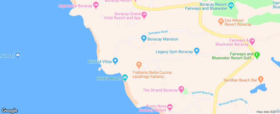 Отель Boracay Grand Vista Resort & Spa на карте Филиппин