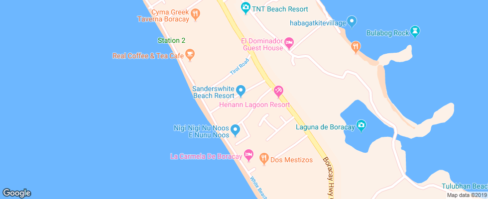 Отель Boracay Haven Resort на карте Филиппин