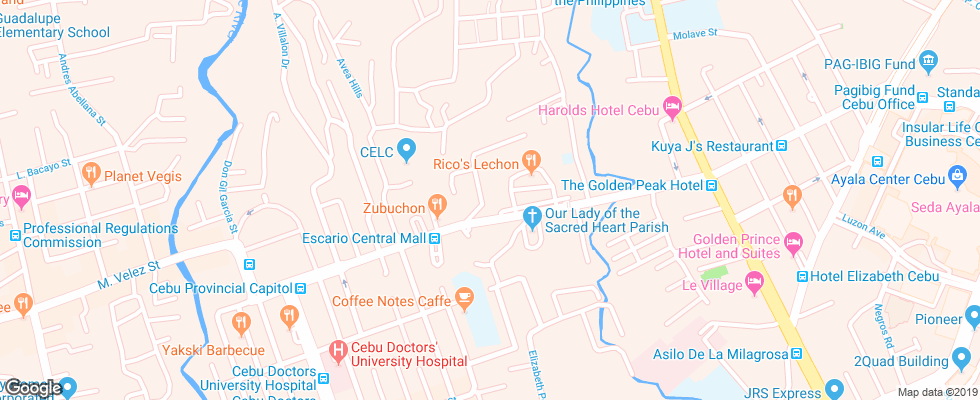 Отель Cebu Grand Hotel на карте Филиппин