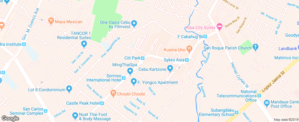 Отель Citi Park на карте Филиппин
