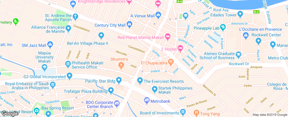 Отель City Garden Hotel Makati на карте Филиппин