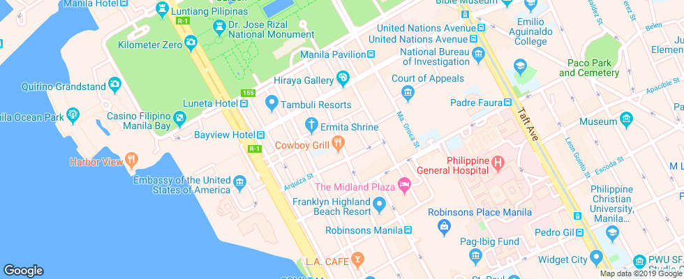 Отель City Garden Suites на карте Филиппин
