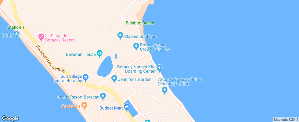 Отель Discovery Shores Boracay на карте Филиппин