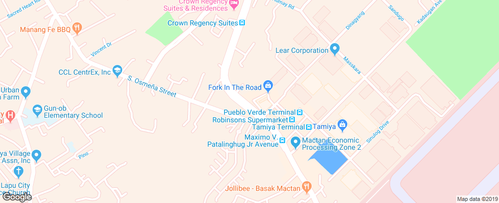Отель Eloisa Royal Suites на карте Филиппин