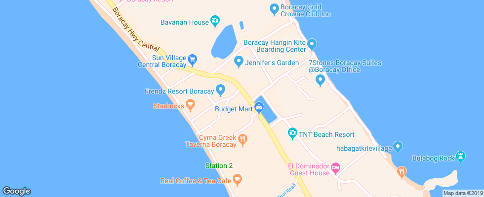Отель Giulius Bamboo Boracay Italian Resort на карте Филиппин