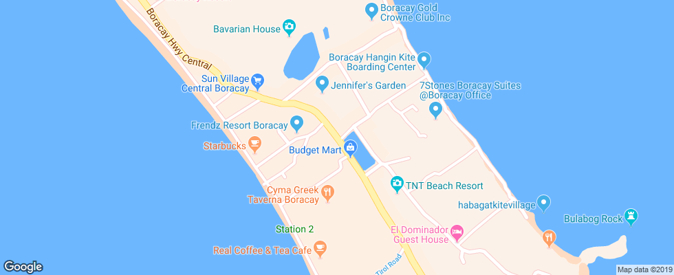 Отель Le Solei De Boracay на карте Филиппин
