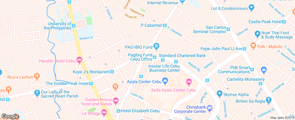 Отель Quest Hotel & Conference Center на карте Филиппин