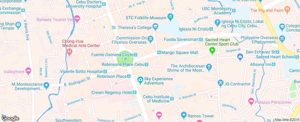 Отель Summit Circle на карте Филиппин
