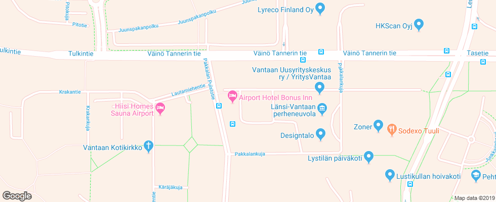 Отель Airport Bonus Inn на карте Финляндии