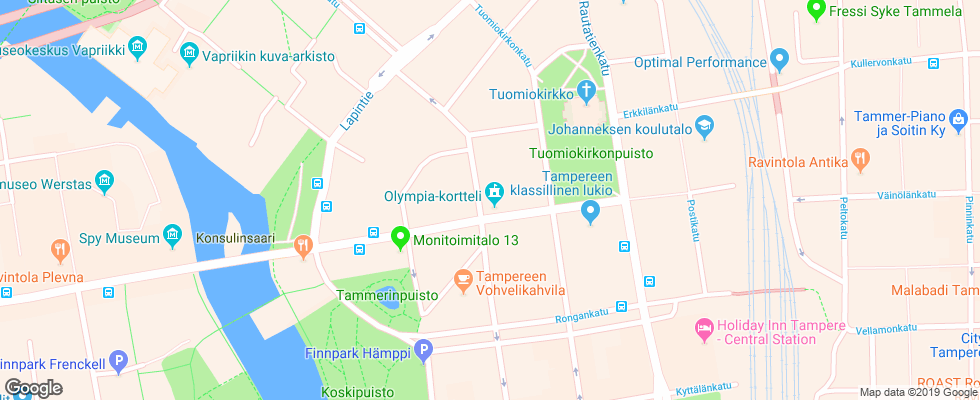 Отель Cumulua Pinja на карте Финляндии