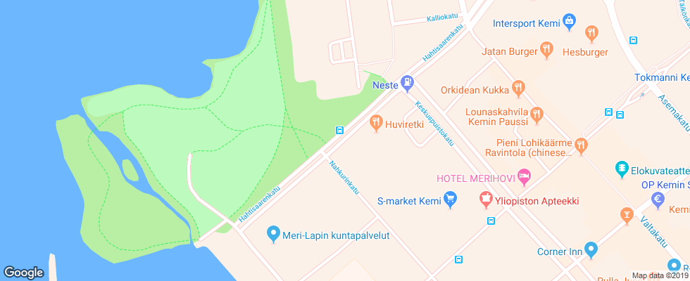 Отель Cumulus Kemi на карте Финляндии