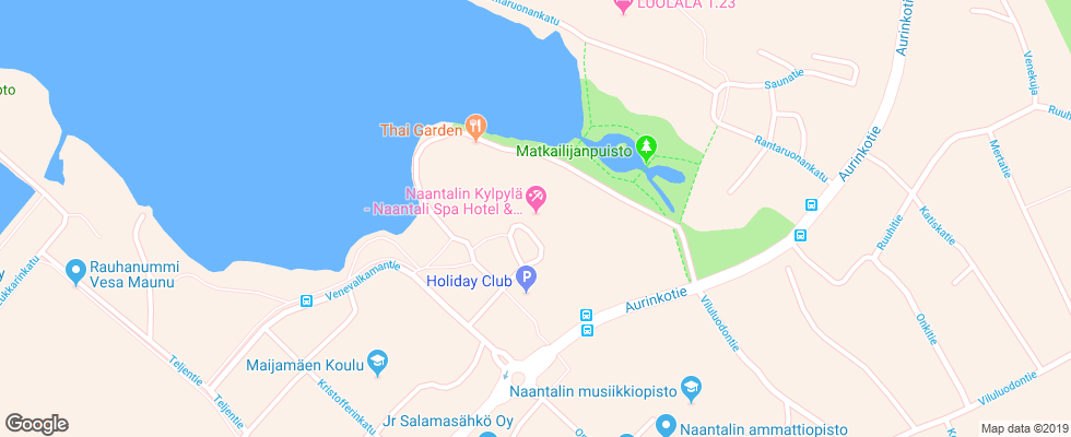 Отель Naantali Spa Hotel на карте Финляндии