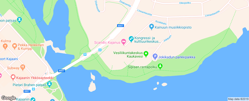 Отель Scandic Kajanus на карте Финляндии