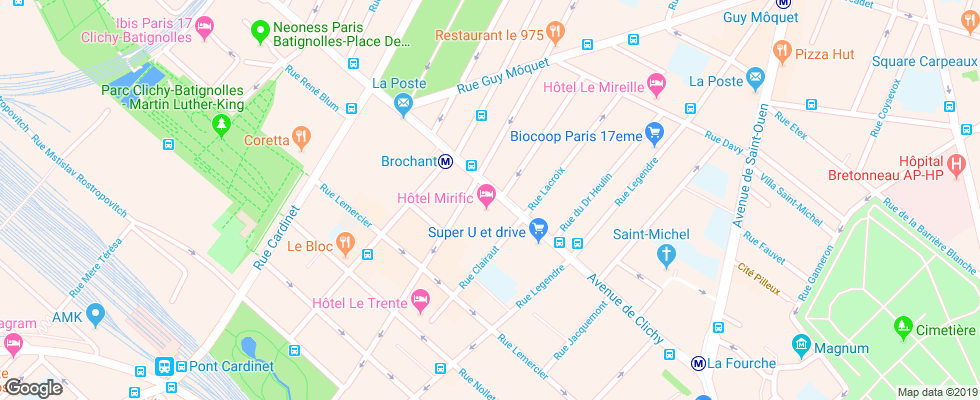 Отель 121 Paris Hotel на карте Франции