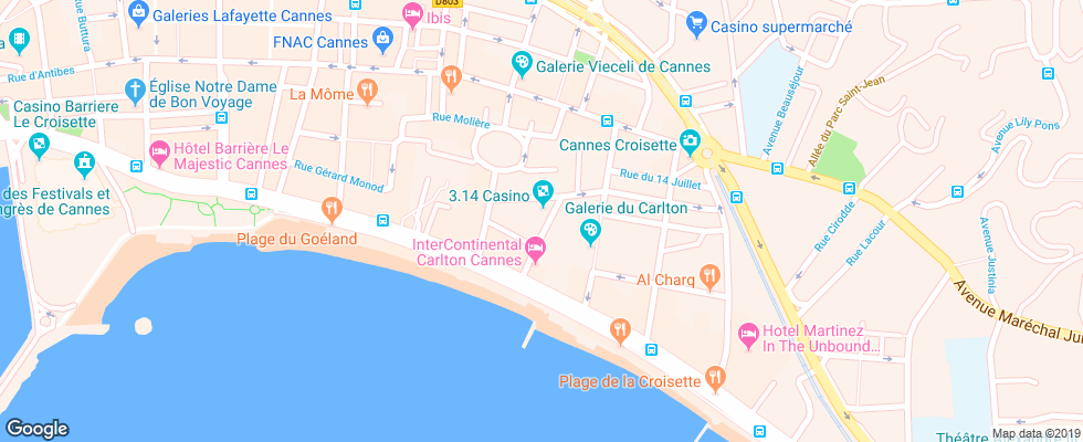 Отель 3.14 Hotel на карте Франции