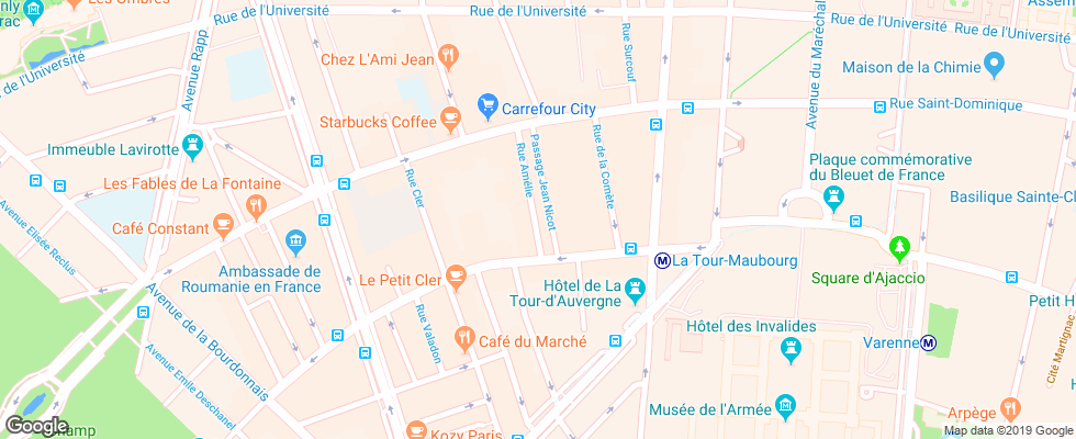 Отель 7 Eiffel на карте Франции