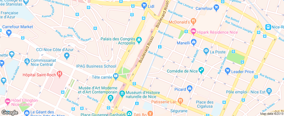 Отель Adagio Access Nice Acropolis на карте Франции