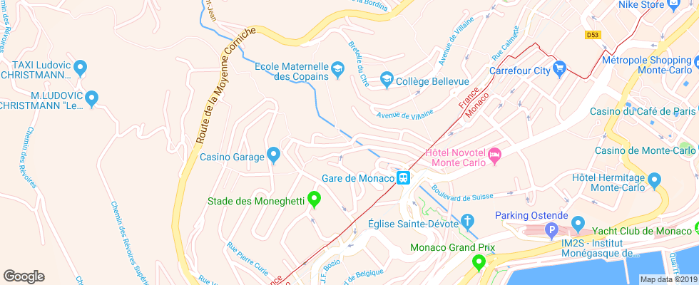 Отель Adagio Monaco Monte Cristo на карте Франции