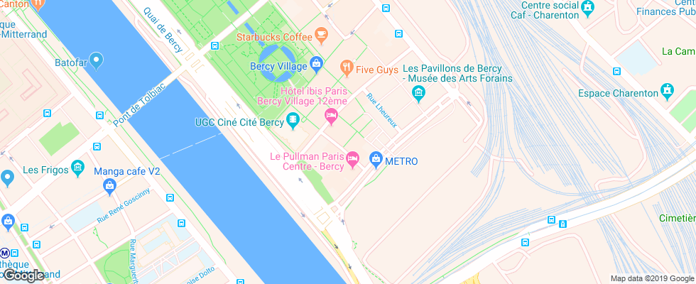 Отель Adagio Paris Bercy на карте Франции