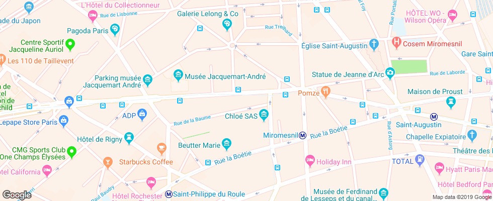 Отель Adagio Paris Haussmann на карте Франции