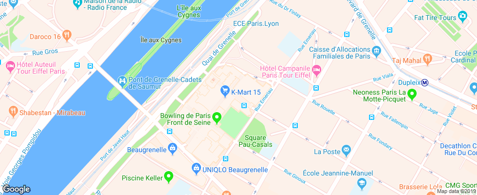 Отель Adagio Paris Tour Eiffel на карте Франции