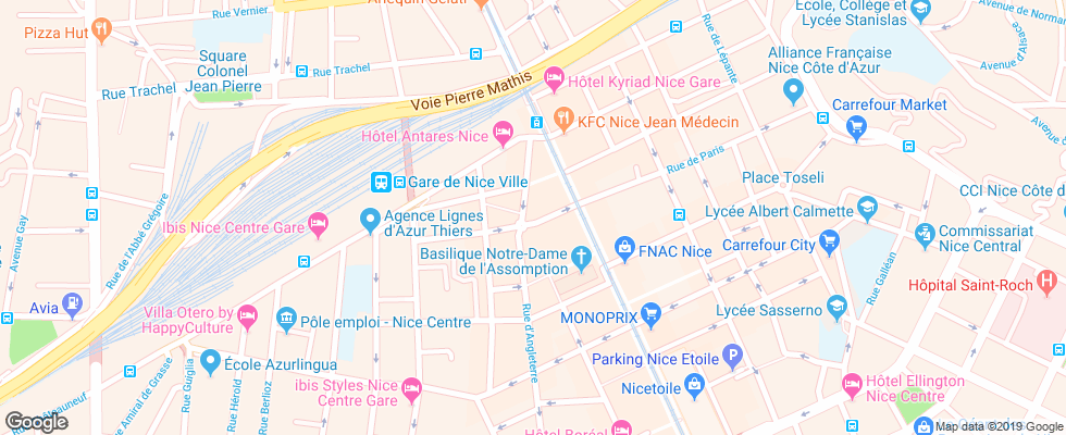 Отель Amaryllis на карте Франции