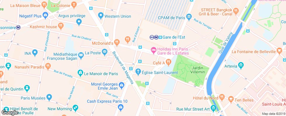 Отель Amiot на карте Франции