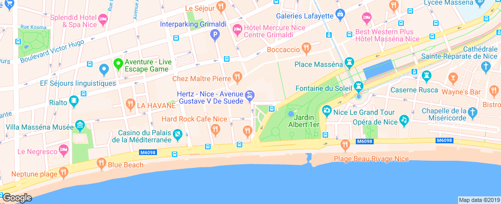 Отель B4 Nice Park на карте Франции