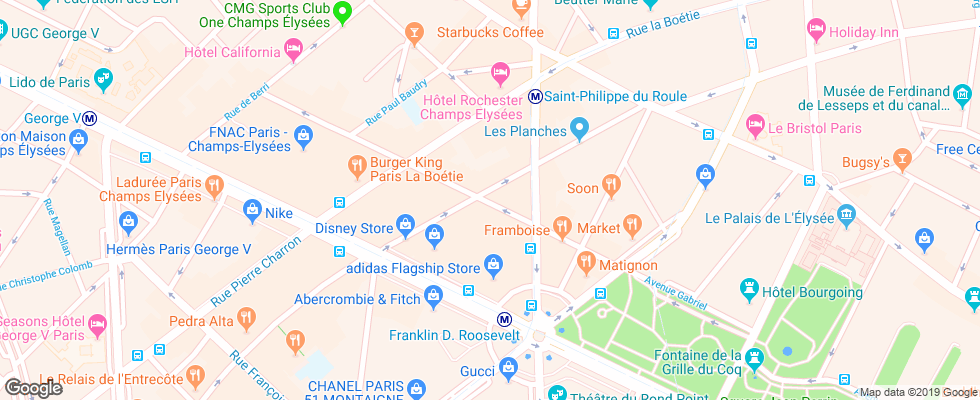 Отель Beauchamps на карте Франции