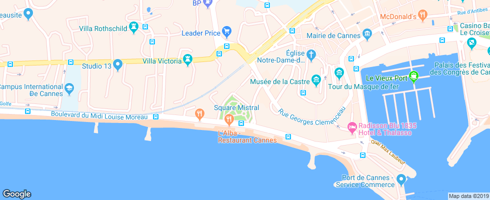 Отель Belle Plage Brougham на карте Франции
