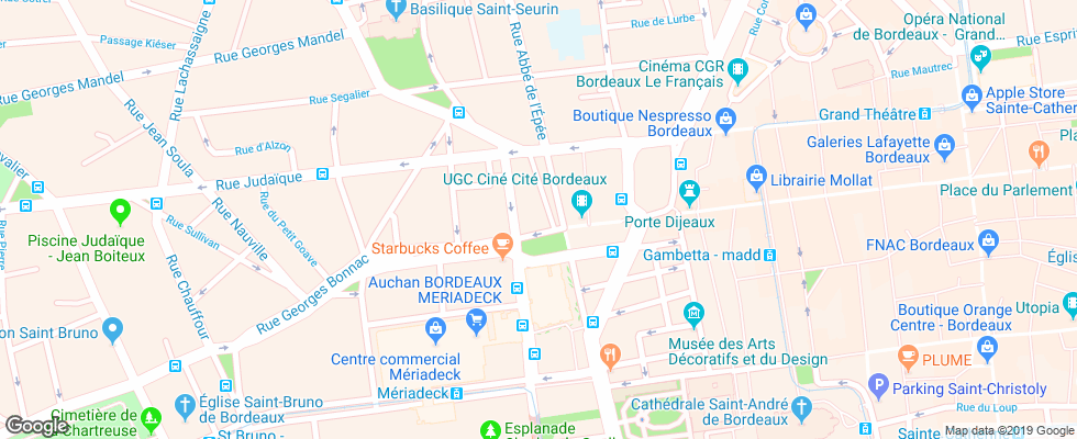 Отель Burdigala на карте Франции