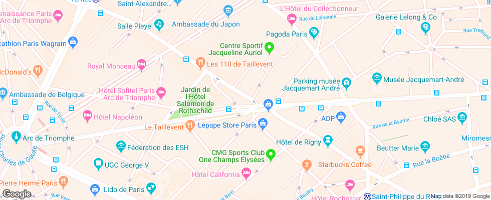 Отель Champs Elysees Friedland на карте Франции
