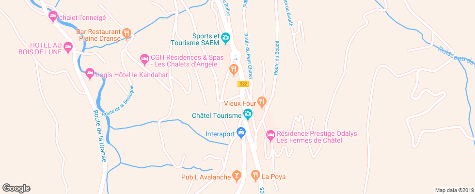Отель Chatel Tour на карте Франции