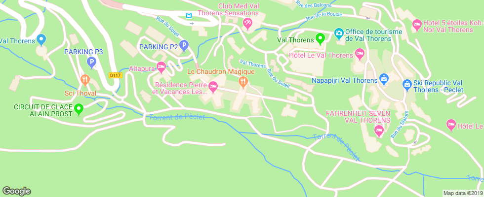 Отель Cheval Blanc Val Thorens на карте Франции