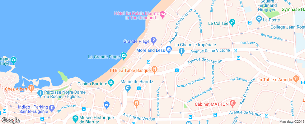 Отель Grand Tonic Biarritz на карте Франции